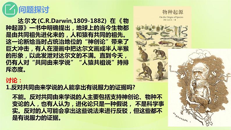 新教材同步备课2024春高中生物第6章生物的进化6.1生物有共同祖先的证据课件新人教版必修2第5页