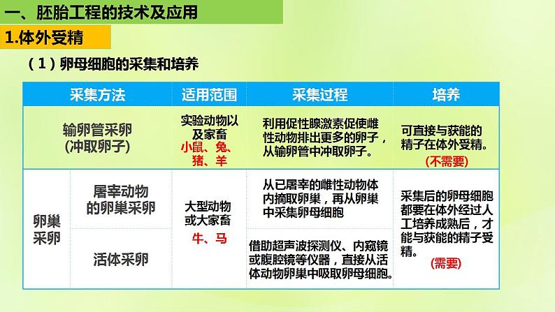 2024春高中生物第2章细胞工程第3节胚胎工程3.2胚胎工程技术及其应用课件新人教版选择性必修307