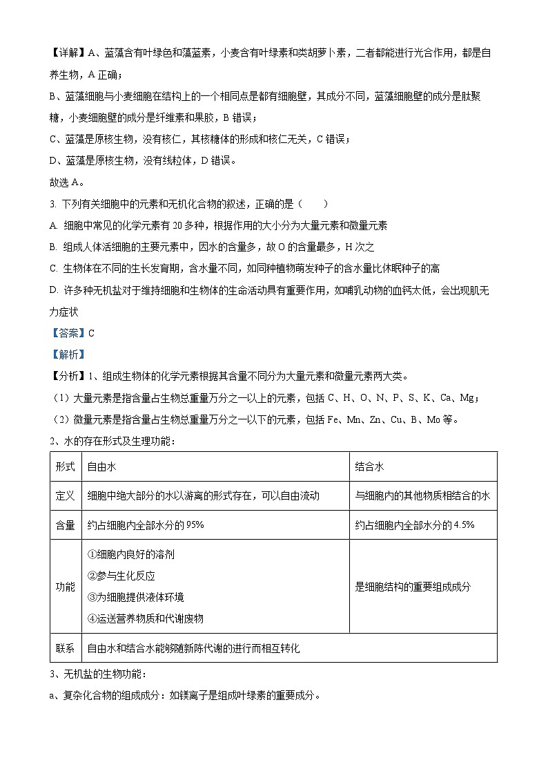 湖南省岳阳市岳阳县第一中学2023-2024学年高二下学期3月月考生物试卷（Word版附解析）02