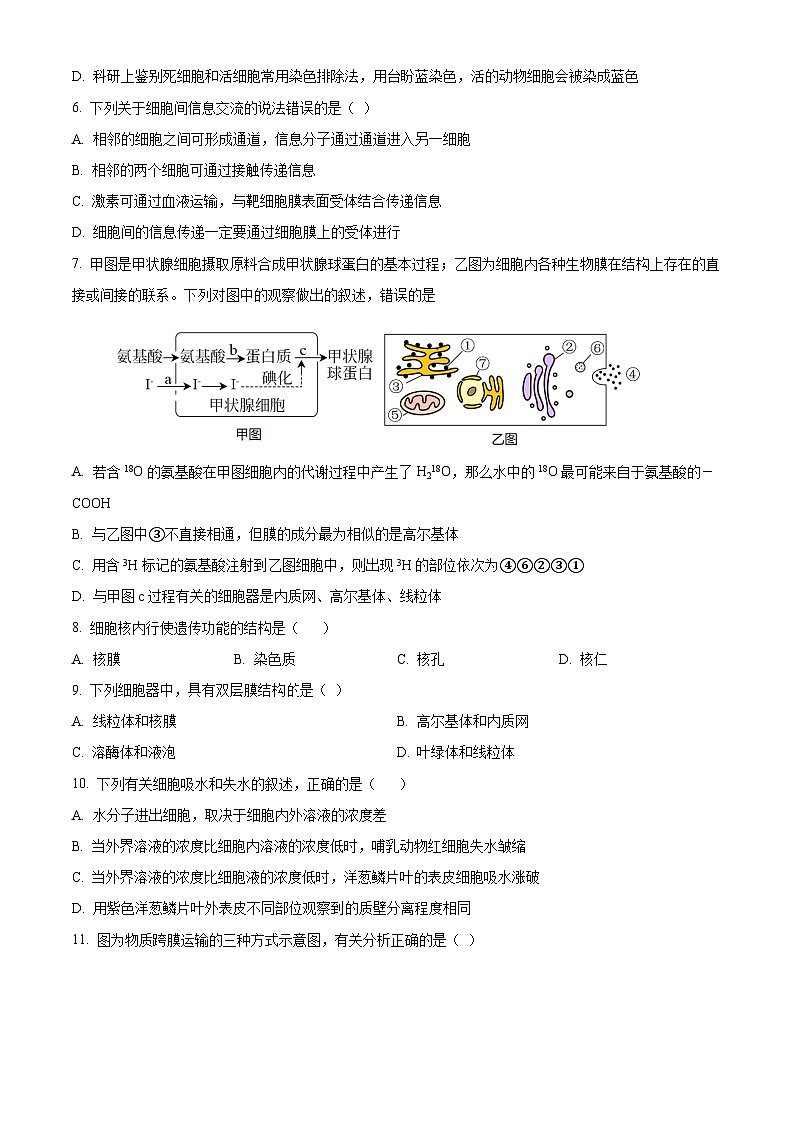 湖南省岳阳市岳阳县第一中学2023-2024学年高二下学期3月月考生物试卷（Word版附解析）02