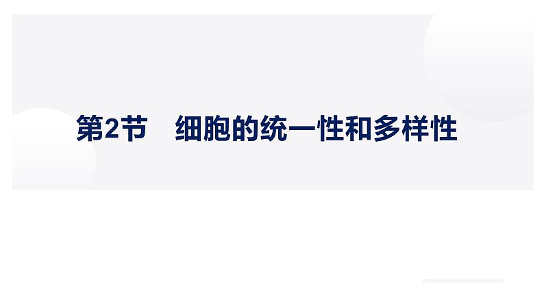 高中生物人教版必修1精品课件1-2细胞的多样性和统一性第1页