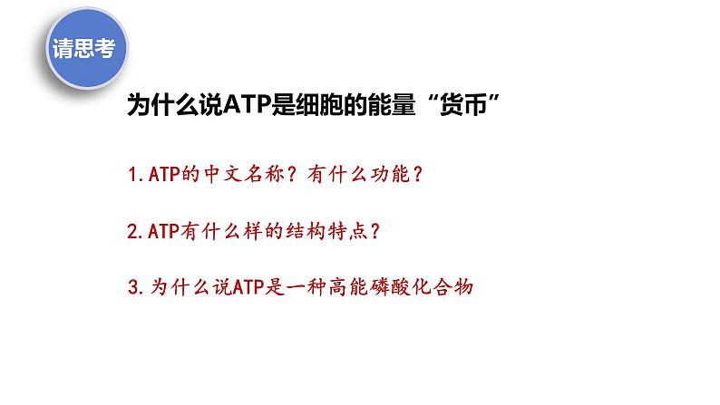 高中生物人教版必修1精品课件5-2细胞的能量“货币”ATP06