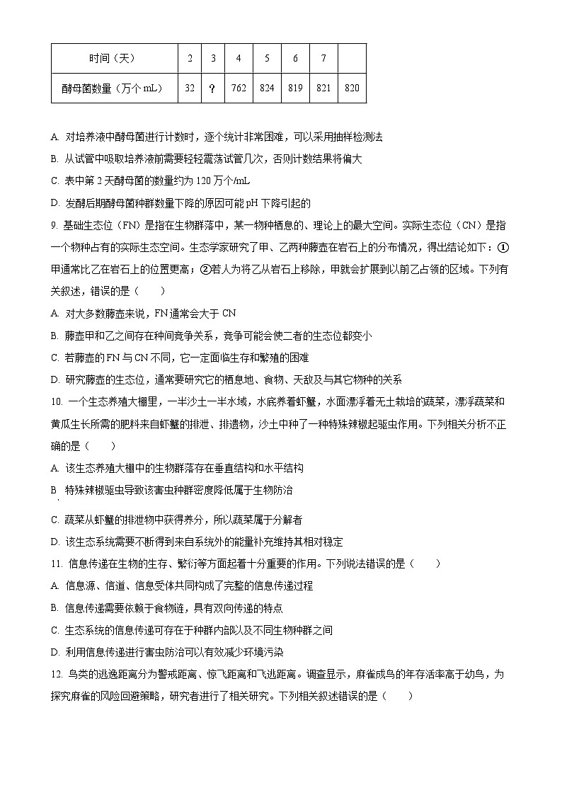 江苏省常州市联盟学校2023-2024学年高二下学期3月阶段调研考试生物试卷（Word版附解析）第3页