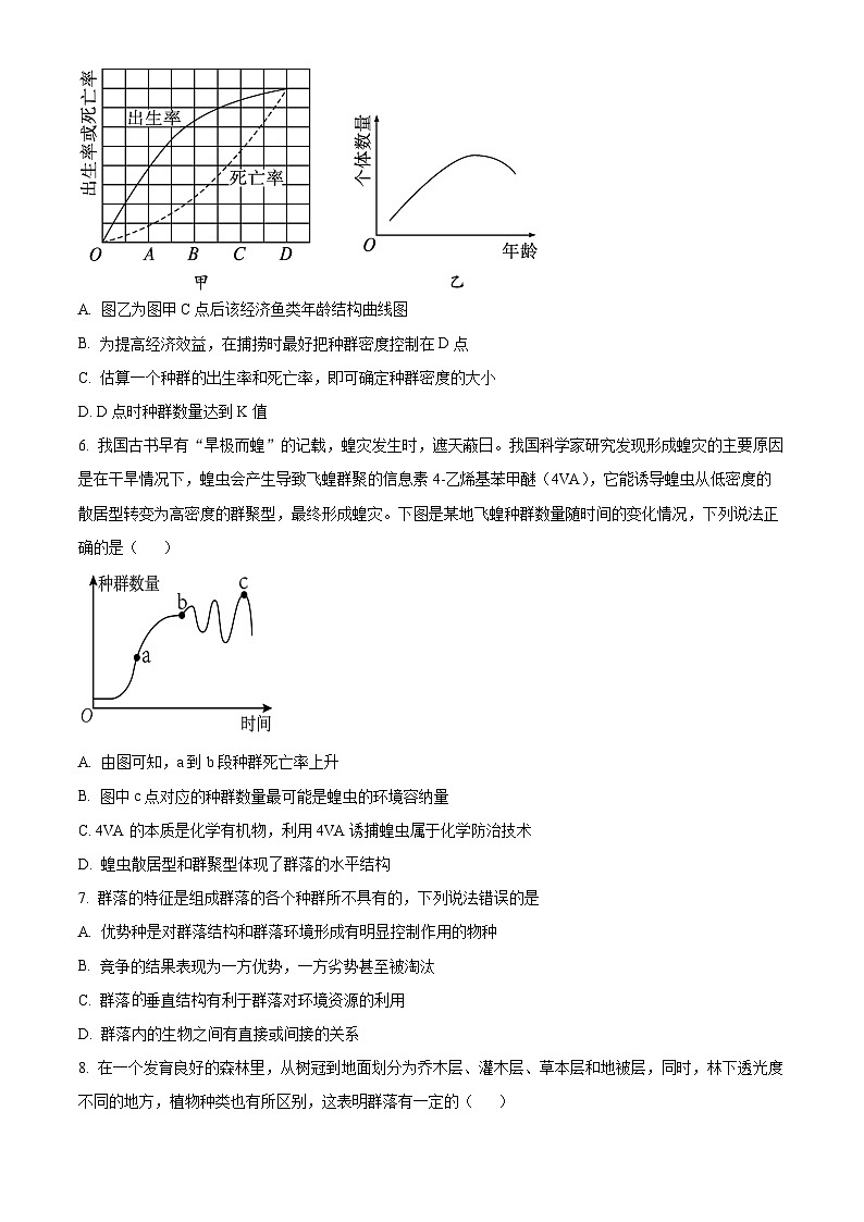 四川省达州市高级中学2023-2024学年高二下学期3月月考生物试卷（Word版附答案）第2页
