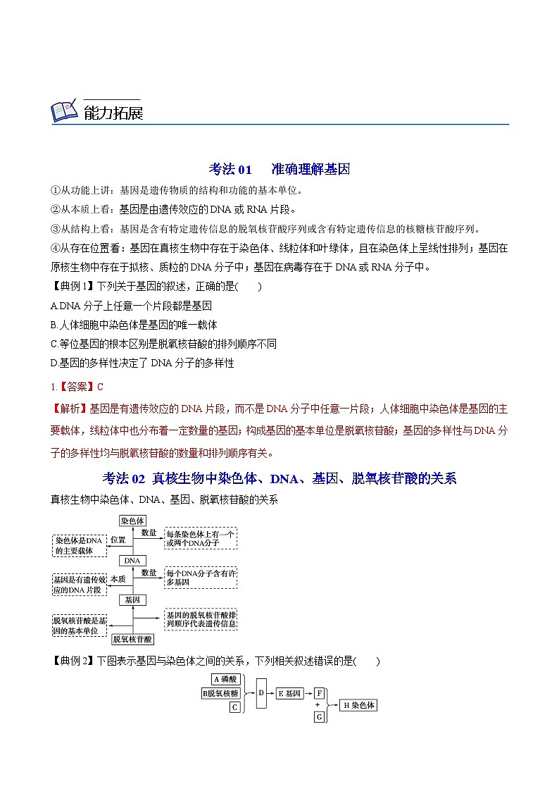 3.4 基因通常是有遗传效应的DNA片段-高一生物同步精品讲义（人教必修2）02