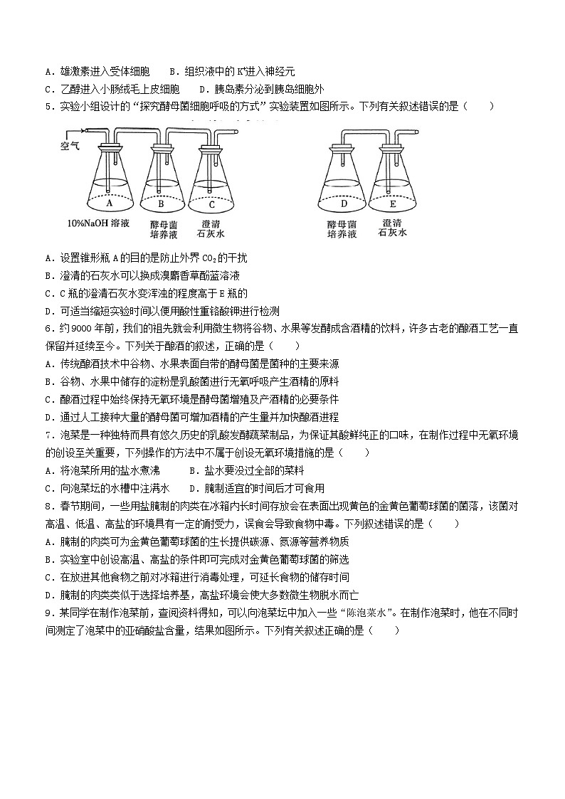 河南省创新发展联盟2023-2024学年高二下学期3月月考生物试题02