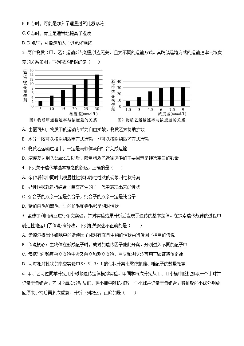 精品解析：湖南省岳阳市岳阳县第一中学2023-2024学年高一下学期3月月考生物试题（原卷版）第2页