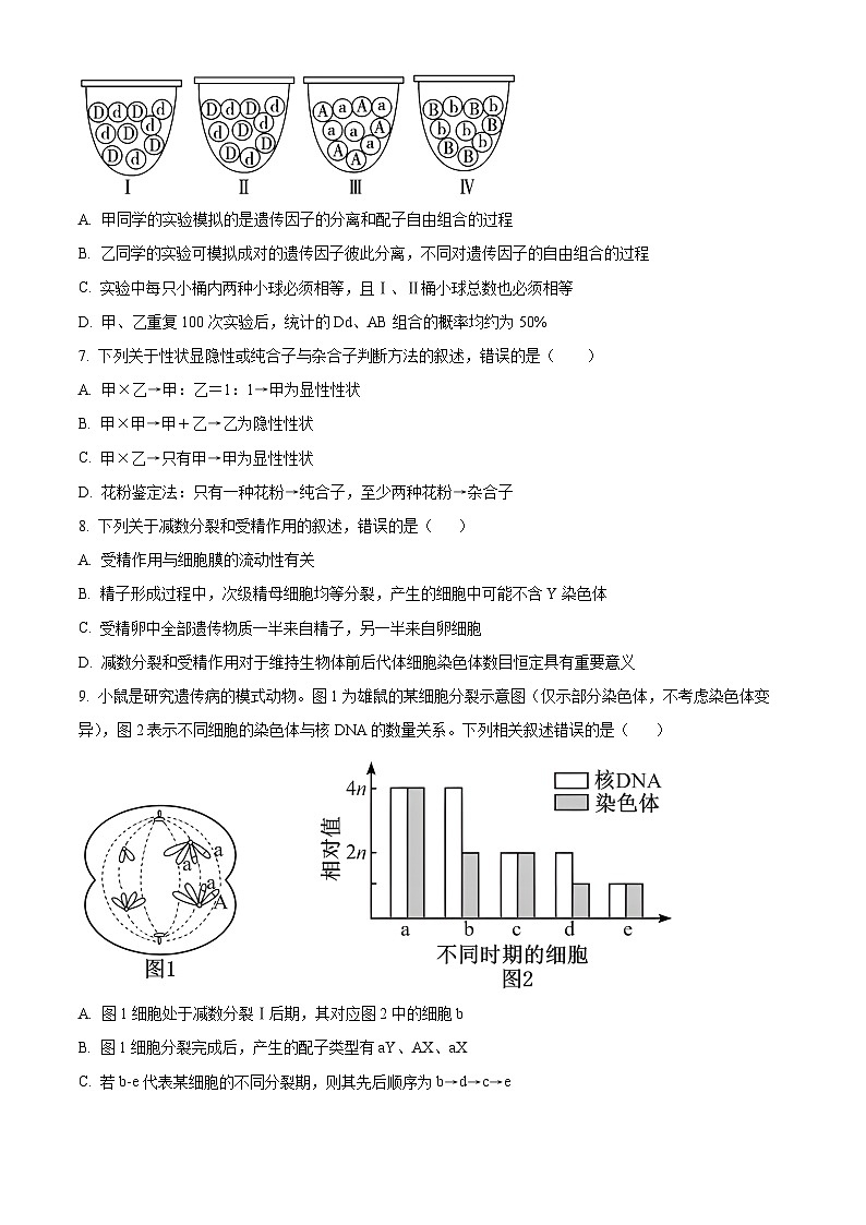 精品解析：湖南省岳阳市岳阳县第一中学2023-2024学年高一下学期3月月考生物试题（原卷版）第3页