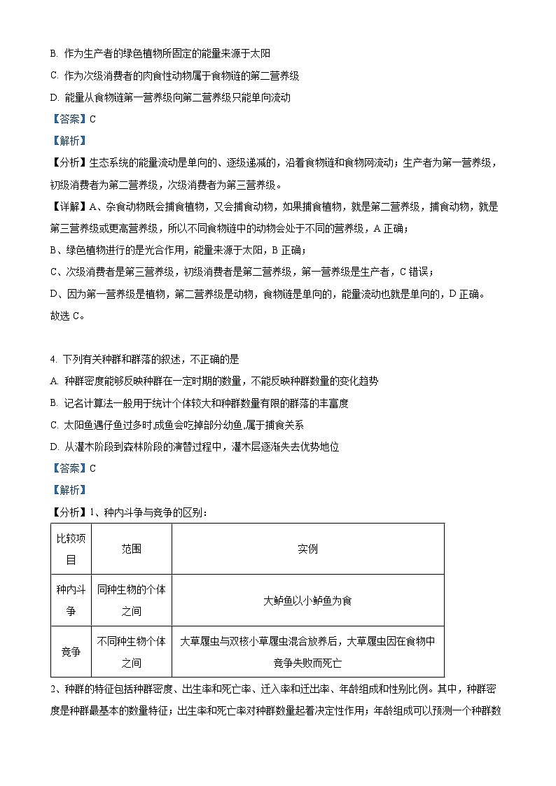 河北省承德市2023-2024学年高二下学期3月阶段性测试联考生物试卷（原卷版+解析版）03