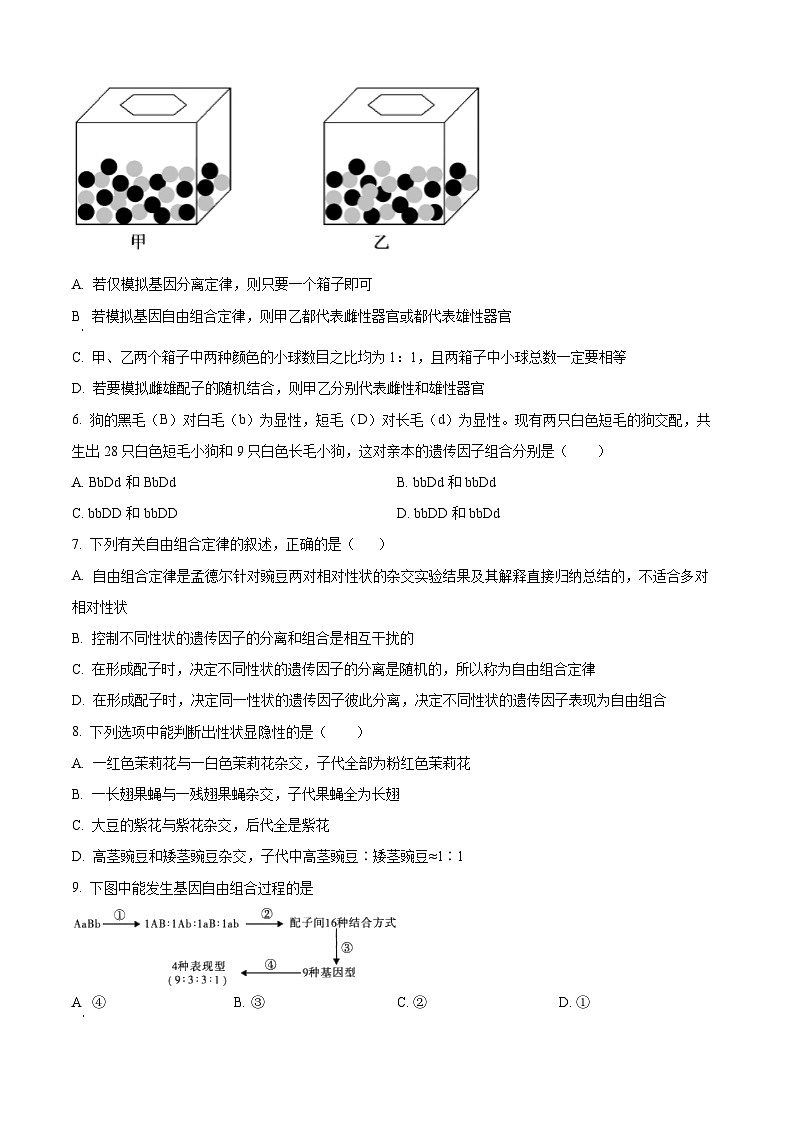 精品解析：山东省大联考2023-2024学年高一下学期3月月考生物试题（原卷版）第2页