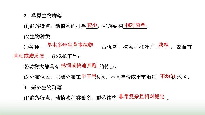 人教版高中生物选择性必修2第二章第二节群落的主要类型课件第3页