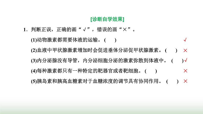 人教版高中生物选择性必修1第3章体液调节第2节激素调节的过程课件05