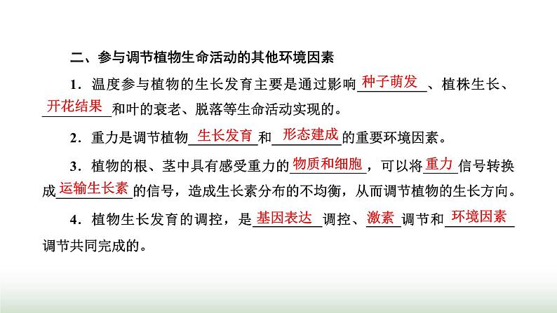 人教版高中生物选择性必修1第5章植物生命活动的调节第4节环境因素参与调节植物的生命活动课件03