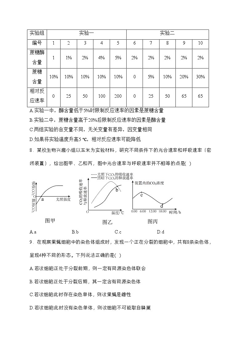 大同市第一中学校2023-2024学年高一下学期3月月考生物试卷(含答案)03