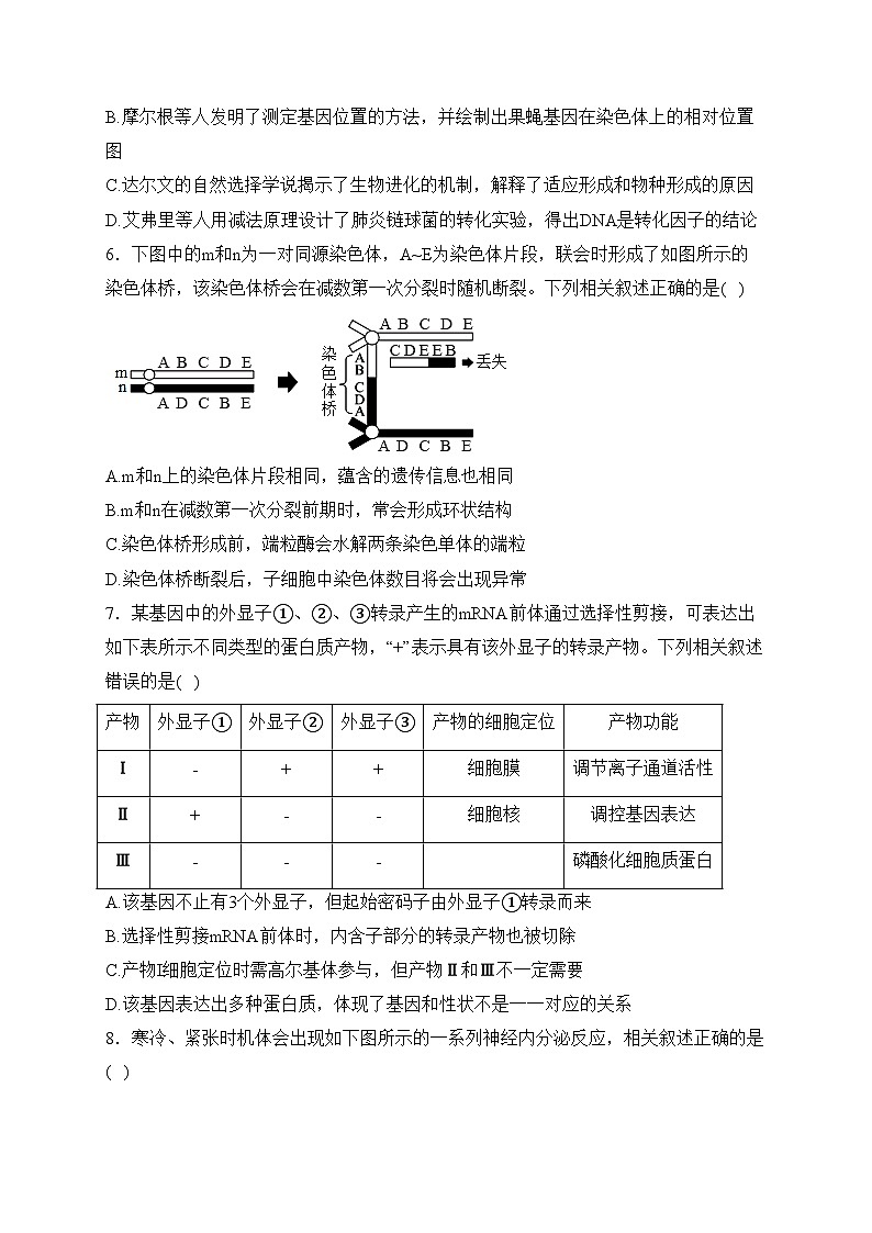 江苏省苏锡常镇四市2024届高三下学期教学情况调研（一）生物试卷(含答案)第3页
