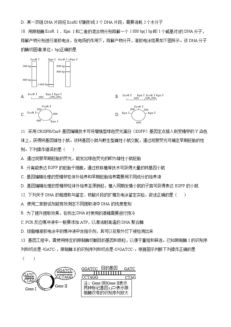 福建省三明市第一中学2023-2024学年高二下学期3月月考生物试题（原卷版）第3页