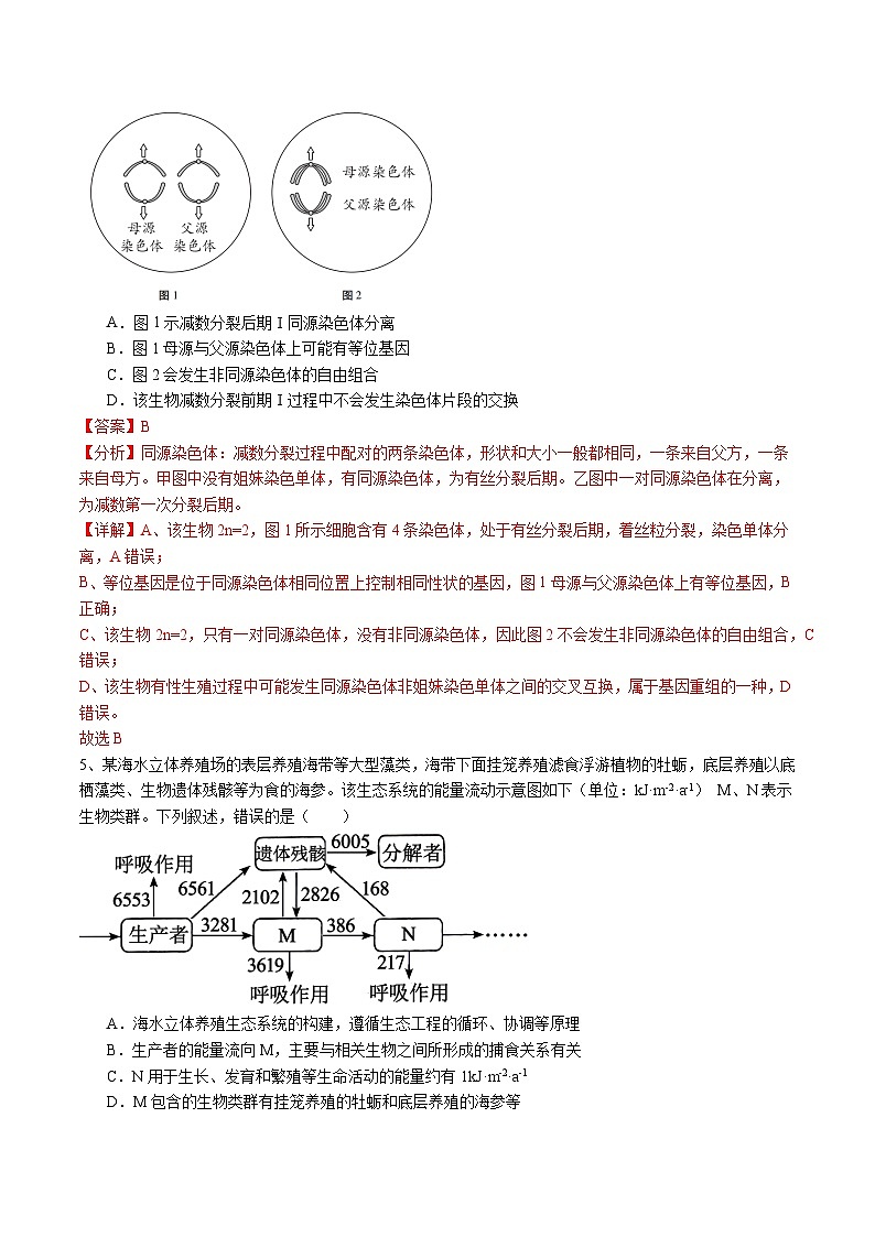 备战2024年高考生物仿真演练模拟预测卷（安徽卷）02（Word版附解析）03