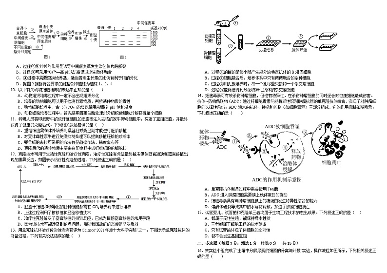 辽宁省铁岭市昌图县第一高级中学2023-2024学年高二下学期月考考试生物试卷第2页