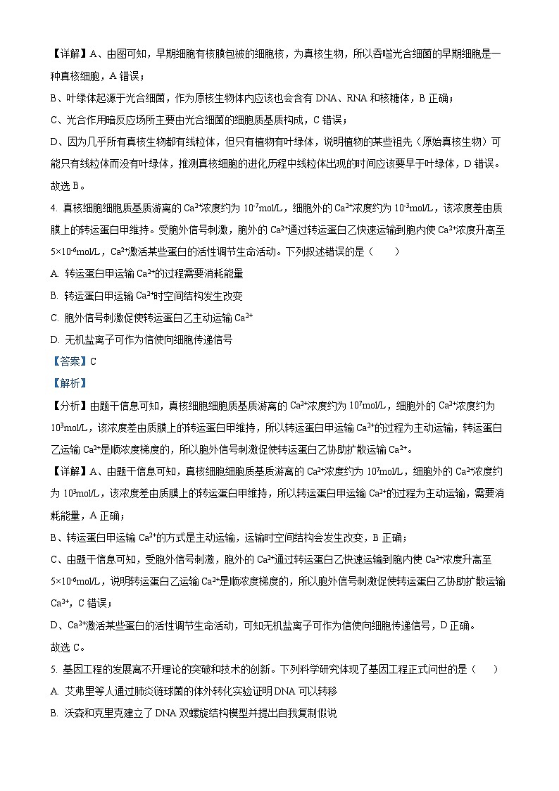 广东省云浮市云安中学2023-2024学年高三下学期3月考试生物试题（解析版）第3页