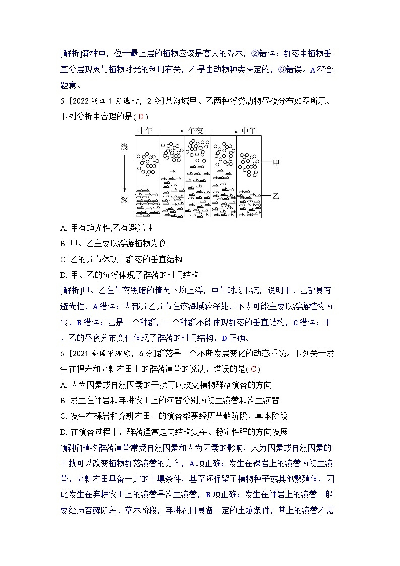 专题十七 种群和群落-2024五年高考题分类训练（生物）第3页