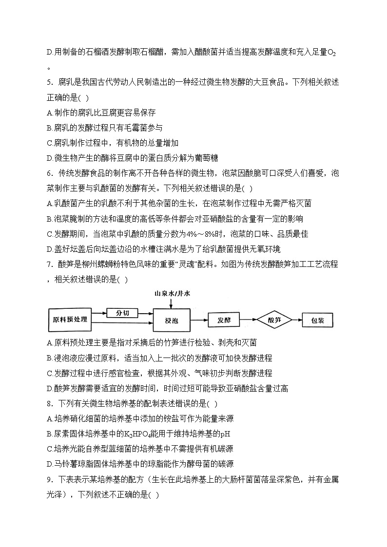 韩城市象山中学2023-2024学年高二下学期第一次月考生物试卷(含答案)02