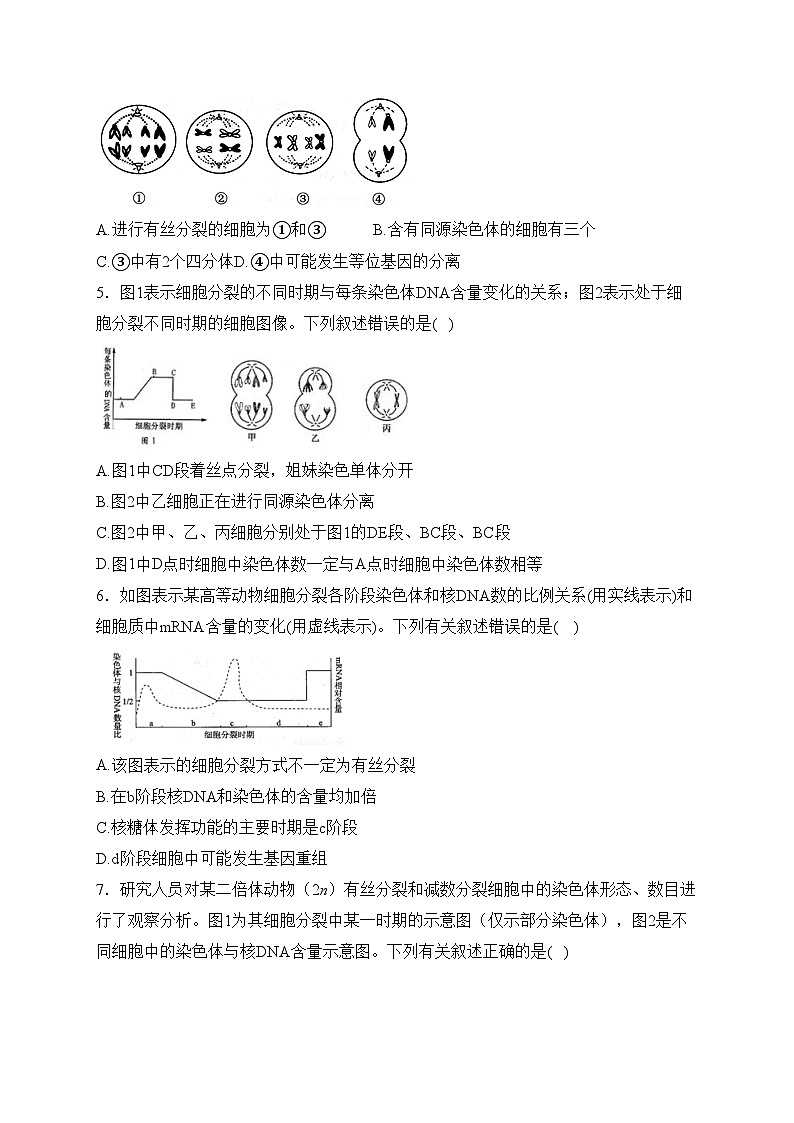 河南省南阳六校2023届高三上学期第一次月考生物试卷(含答案)第2页