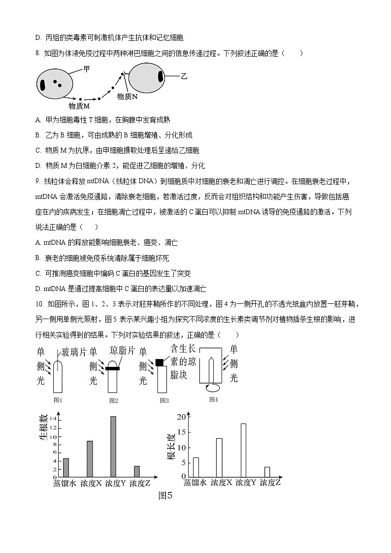四川省广安市华蓥市四川省华蓥中学2023-2024学年高二下学期3月月考生物试题（原卷版）第3页