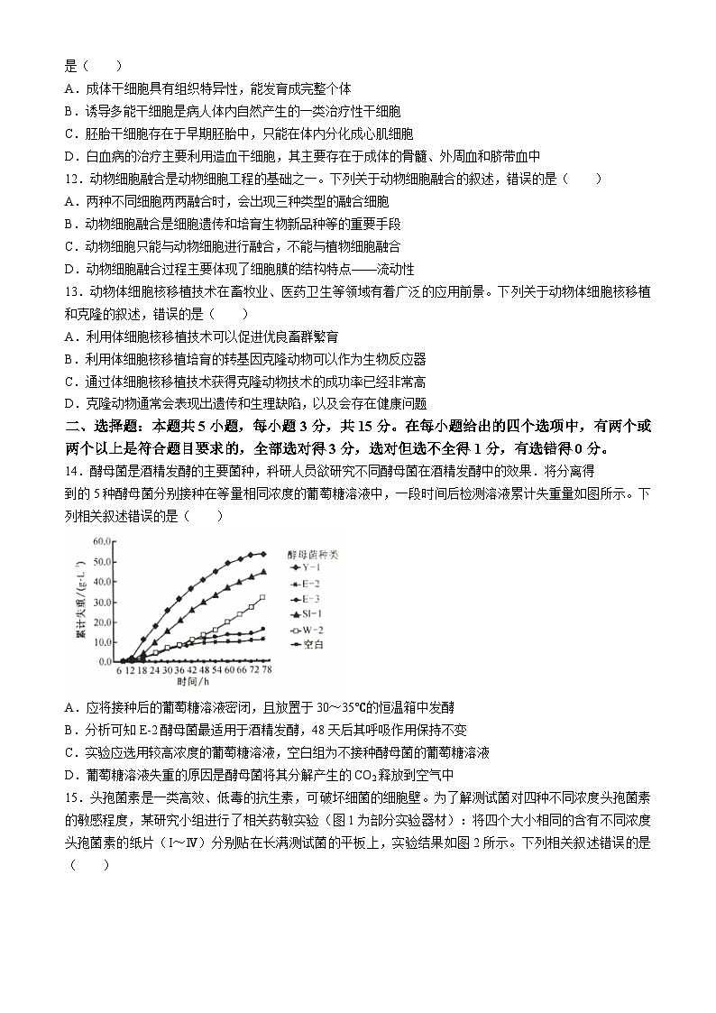 河北省沧州市十校2023-2024学年高二下学期3月月考生物试卷（Word版附解析）第3页