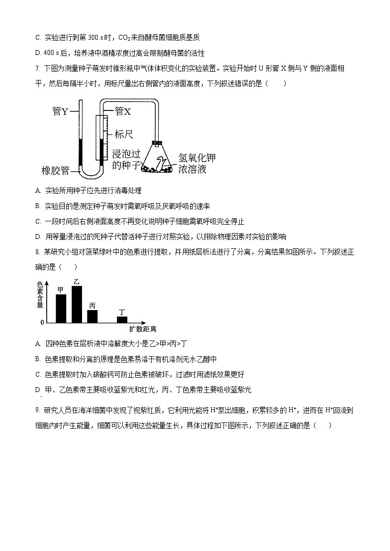 山西省朔州市怀仁市怀仁一中高一联考2023-2024学年高一下学期3月月考生物试题（原卷版）第3页
