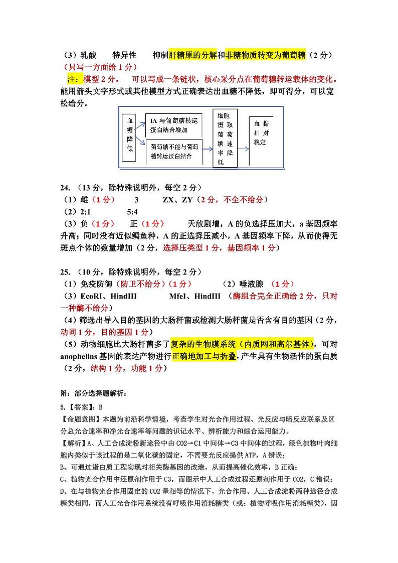 2024高三三模生物学参考答案_20240326160712第2页