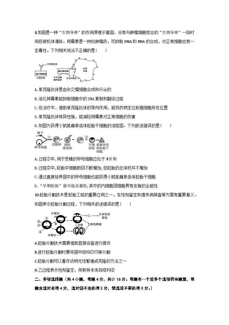 陕西省西安市蓝田县城关中学大学区联考2023-2024学年高二下学期3月月考生物试题03