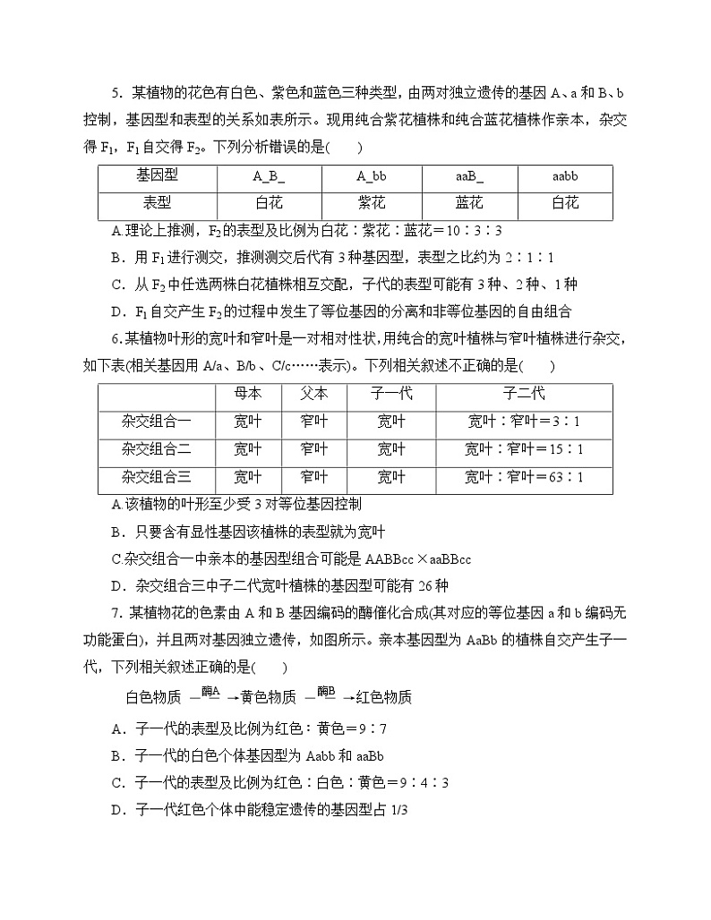 【分层作业】人教版高中生物必修二 1.2《孟德尔的豌豆杂交实验(二)》第2课时（含答案解析）第2页