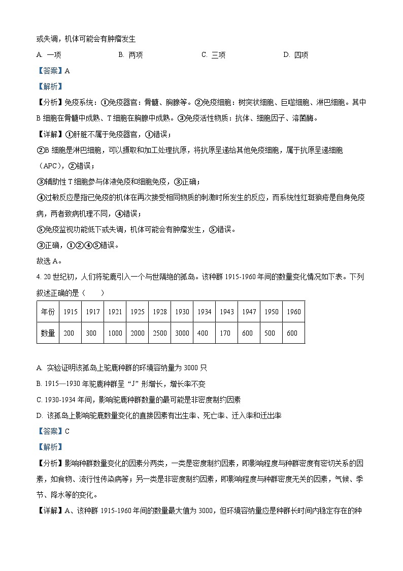 山西省太原市尖草坪区第一中学校2023-2024学年高二下学期3月月考生物试题（解析版）第3页