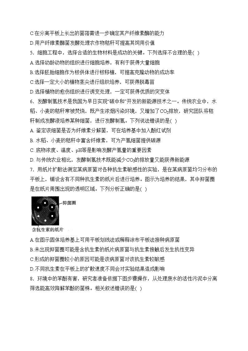江苏省无锡市江阴市两校联考2023-2024学年高二下学期3月月考生物试卷(含答案)02