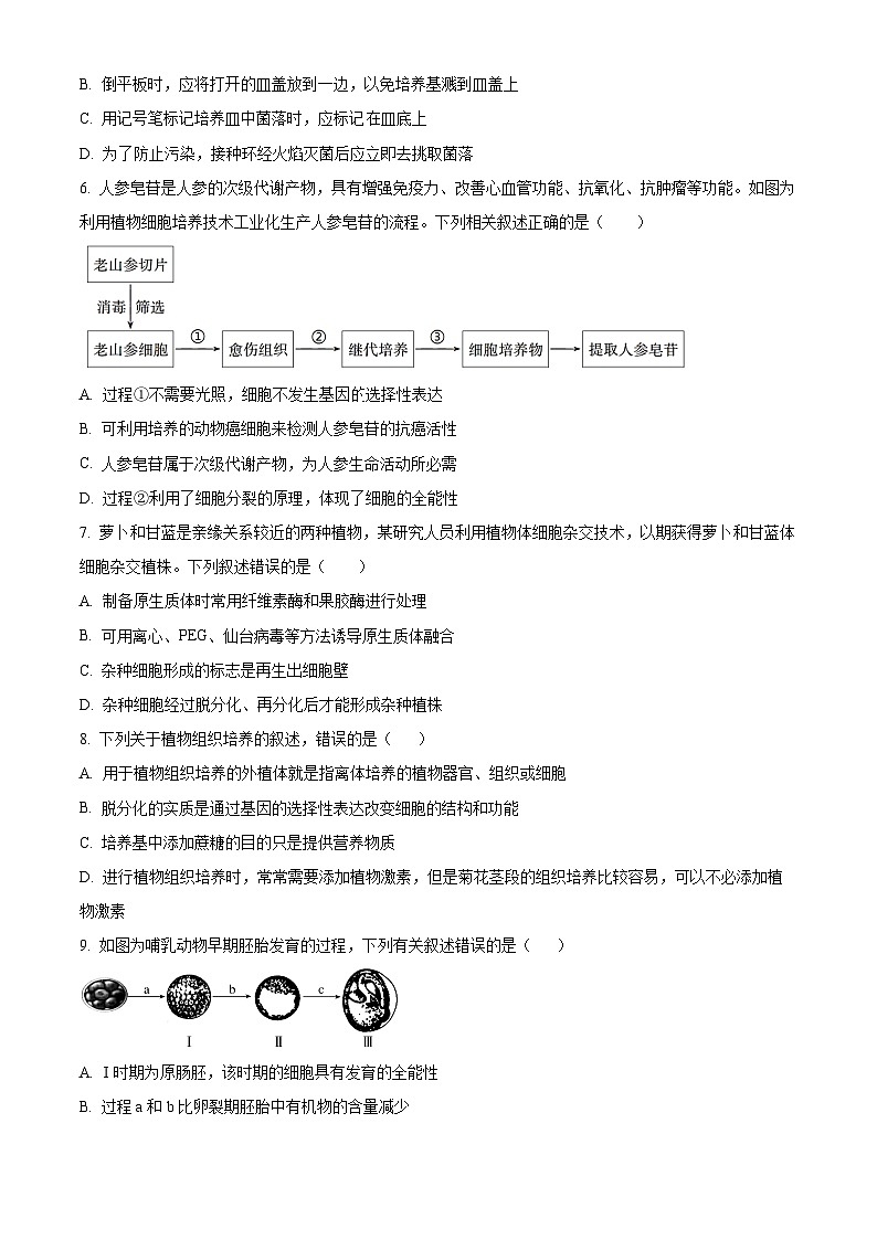宁夏回族自治区石嘴山市平罗县平罗中学2023-2024学年高二下学期4月月考生物试题（原卷版+解析版）02