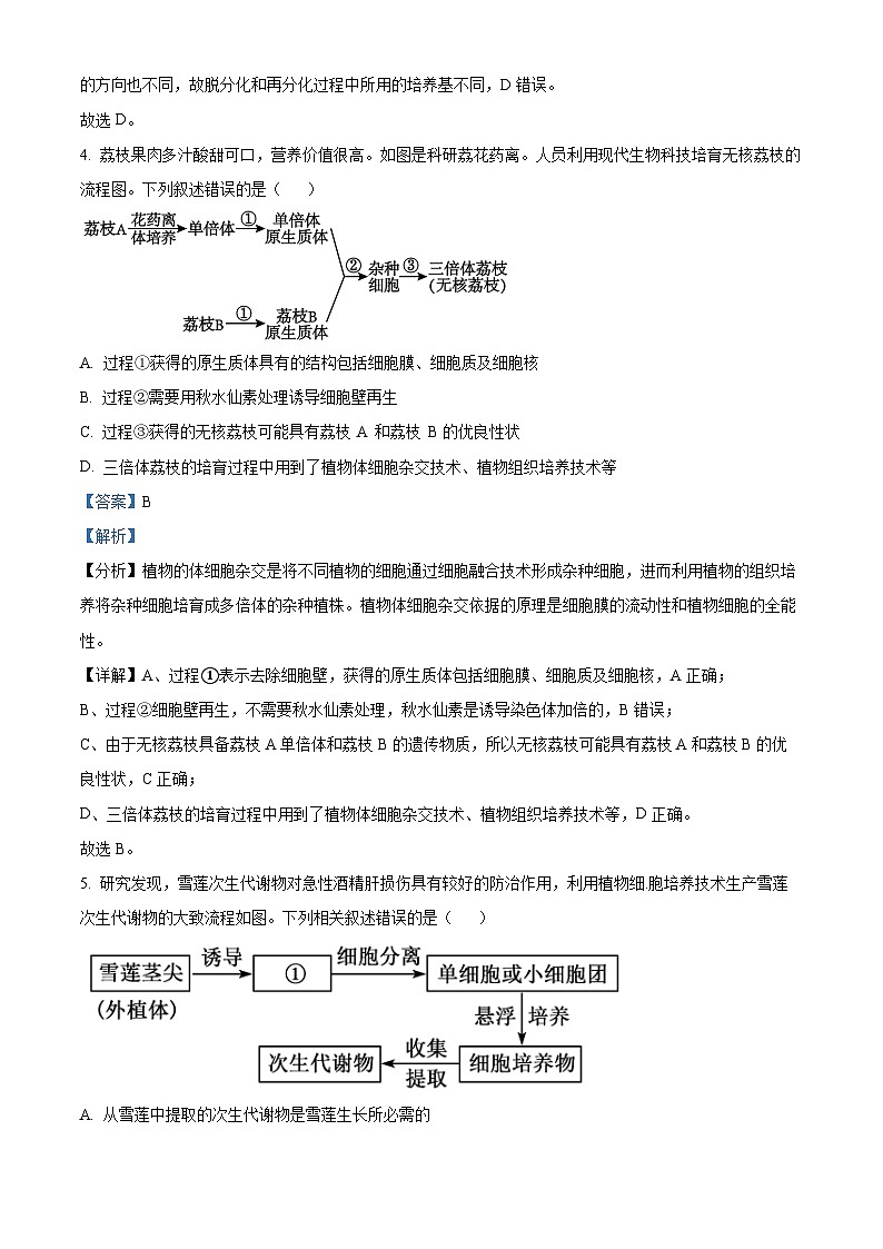 河北省沧州市泊头市第一中学2023-2024学年高二下学期4月月考生物试题（解析版）第3页