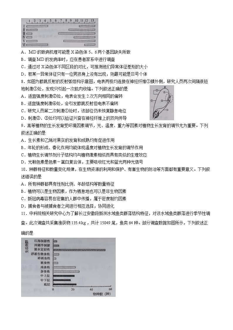 2024池州高三下学期3月教学质量统一监测试题（二模）生物含解析03