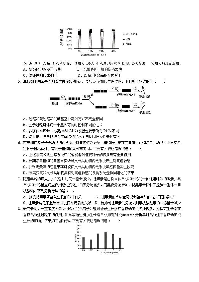 江西省2024年高三第三次模拟考试生物试卷（Word版附解析）02