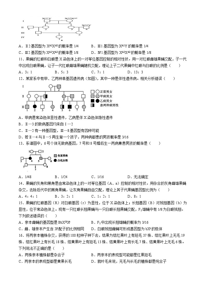 山东省烟台市莱州市第一中学2023-2024学年高一下学期3月月考生物试题03