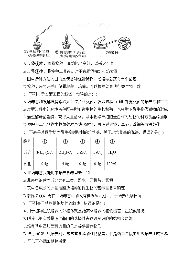 江苏省淮安市七校2023-2024学年高二下学期第一次月考生物试卷(含答案)第2页