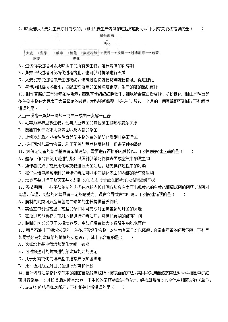 陕西省西安市部分学校2023-2024学年高二下学期3月月考生物试题第3页