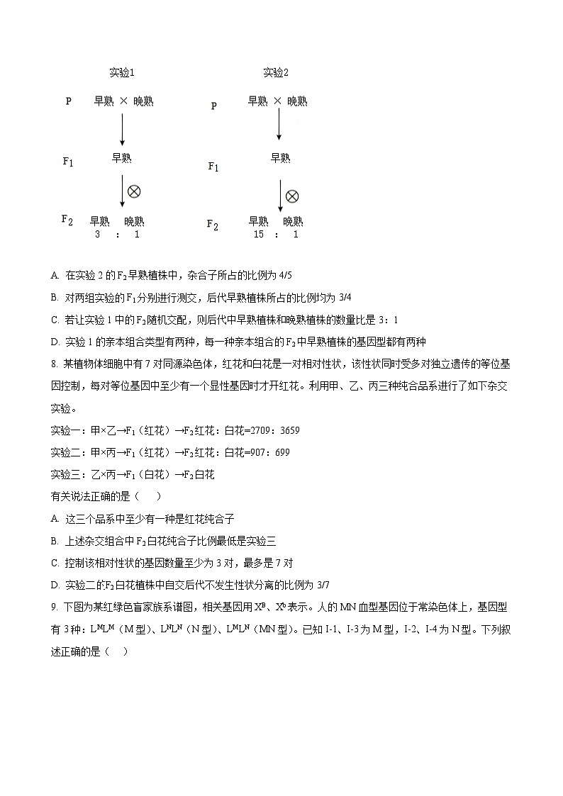 山东省烟台市招远市二中2023-2024学年高一下学期4月月考生物试题（原卷版+解析版）03