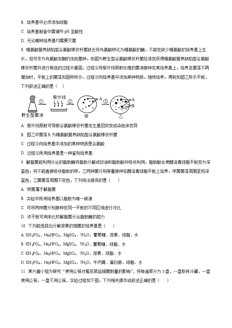 新疆伊犁哈萨克自治州霍城县江苏中学2023-2024学年高二下学期3月考试生物试题（原卷版+解析版）03