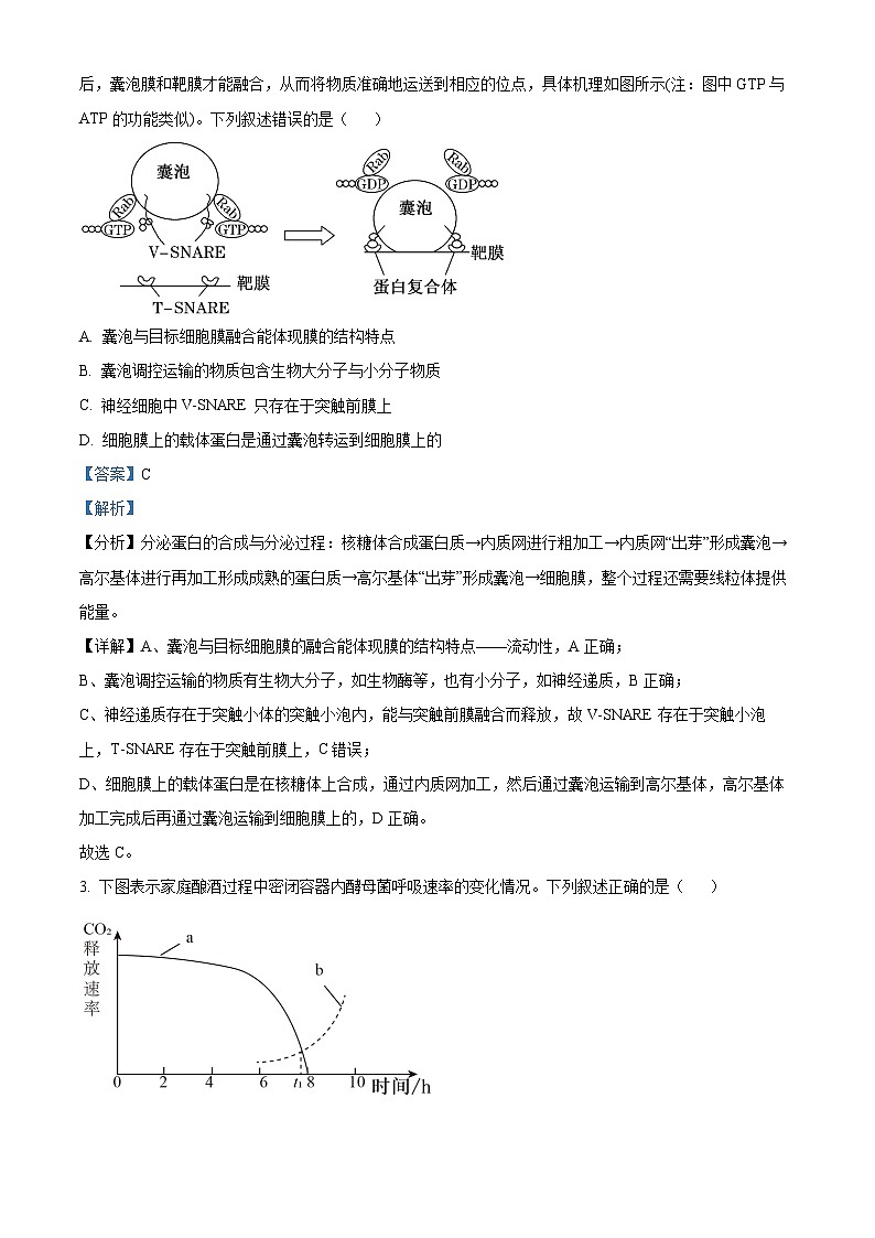 2024届贵州省普通高中学业水平选择性模拟考试生物试题(五)（原卷版+解析版）02