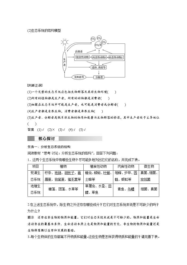 2024年高中生物新教材同步学案 选择性必修第二册 第3章 第1节　生态系统的结构（含解析）02