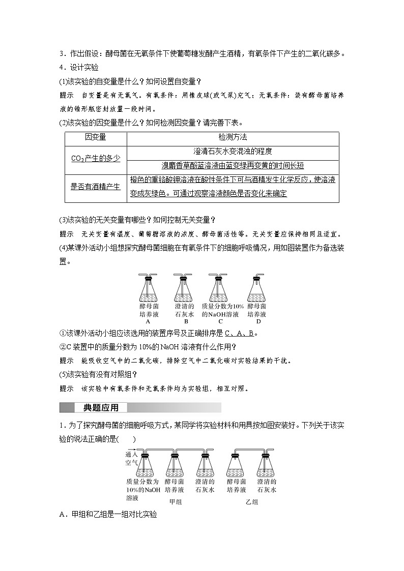 2024年高中生物新教材同步学案 必修第一册 第5章 第3节　第1课时　细胞呼吸的方式和有氧呼吸（含解析）02
