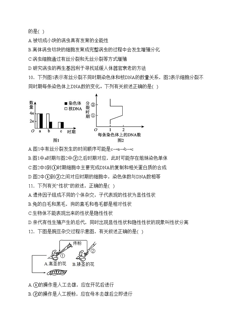 四川省广元市川师大万达中学2023-2024学年高一下学期3月月考生物试卷(含答案)03