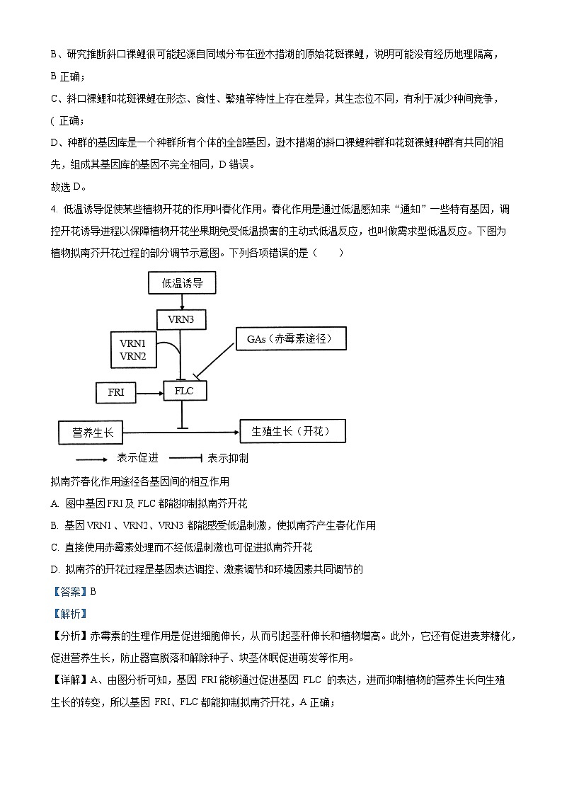 2024届新高考教学教研联盟高三第二次联考生物试卷（解析版）第3页