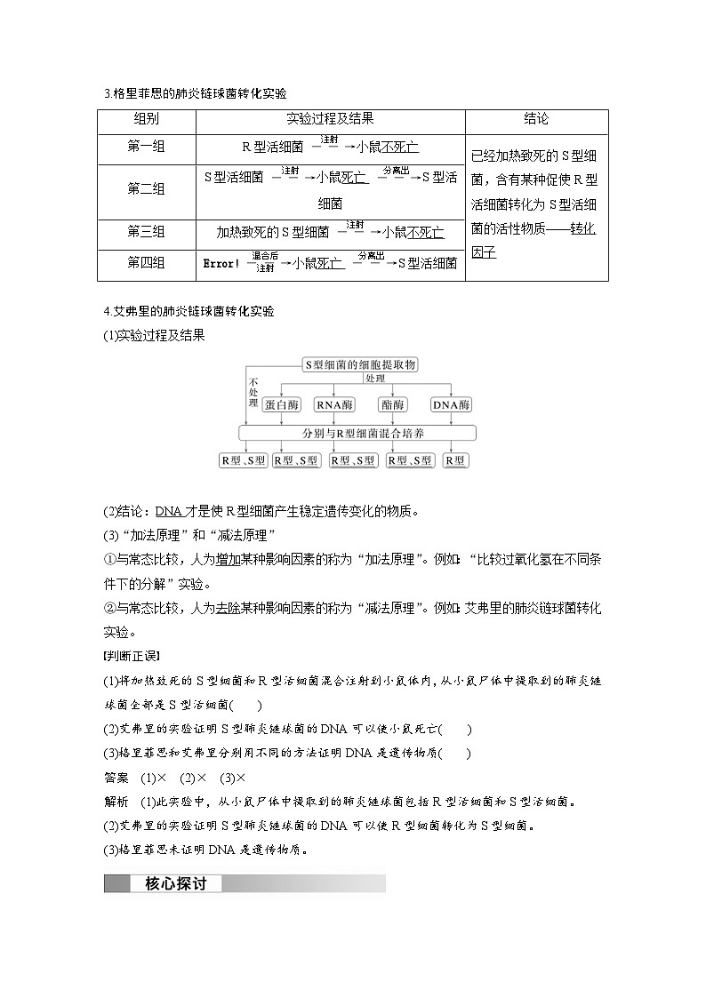2024年高中生物新教材同步学案 必修第二册 第3章　第1节　DNA是主要的遗传物质（含解析）02