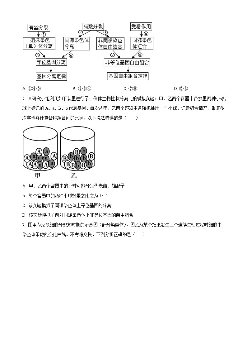 辽宁省锦州市北镇市高级中学2023-2024学年高一下学期4月月考生物试题（原卷版+解析版）02
